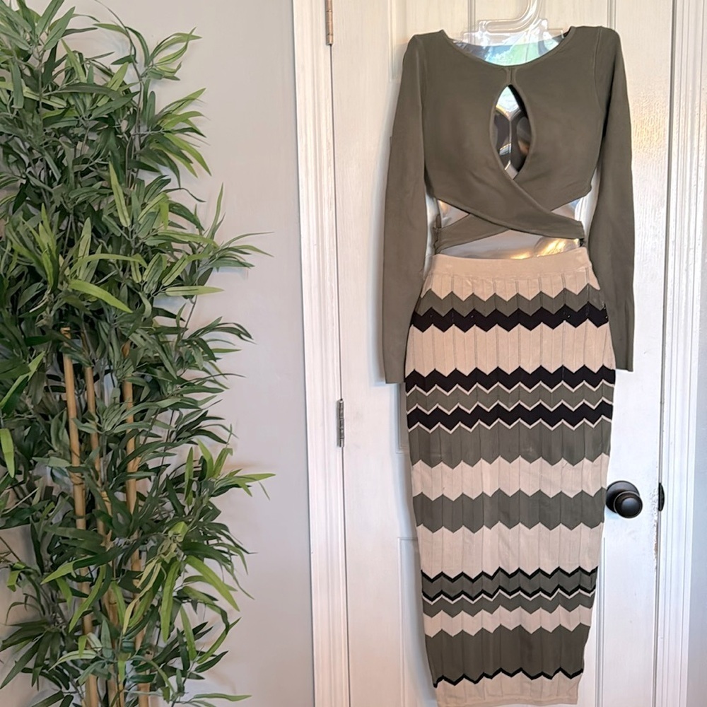 Hera collection bodycon bodysuit and skirt NWT S